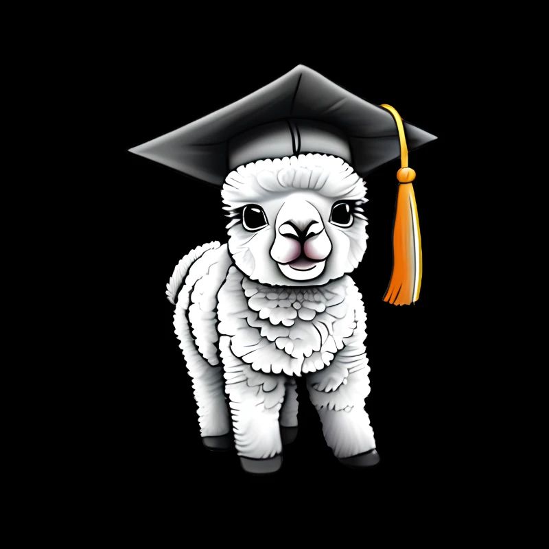 Bachelor Absolvent Schulabschluss Alpaka Studium