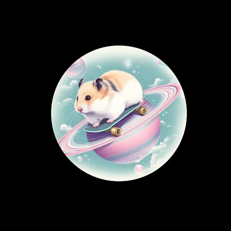 Hamster à skateboard