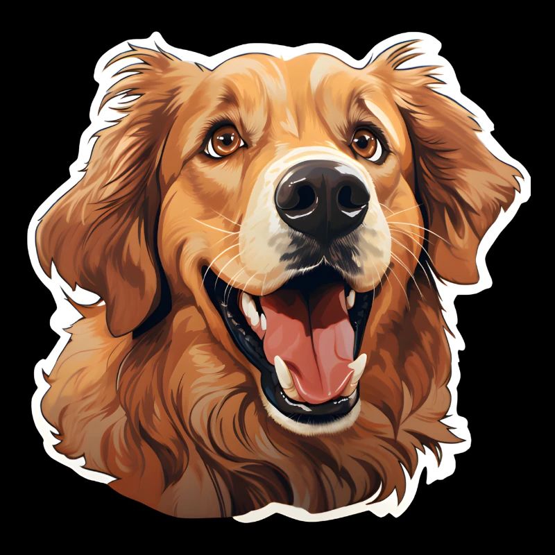 Golden Retriever avec vue teckel