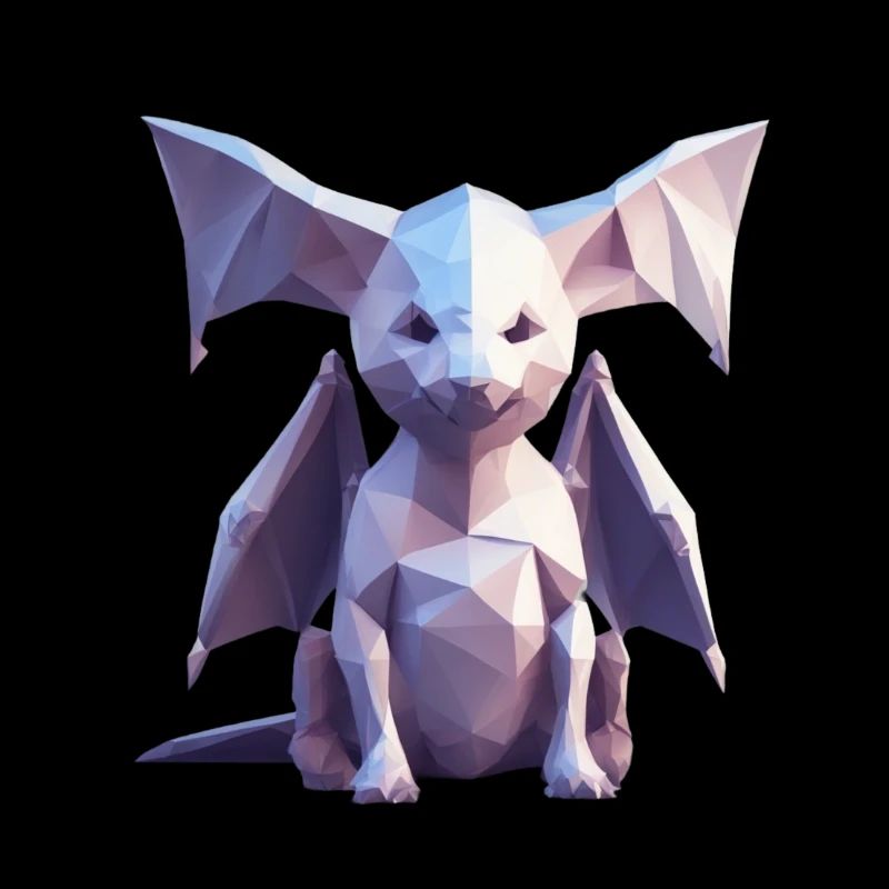 Fledermaus wie Statue