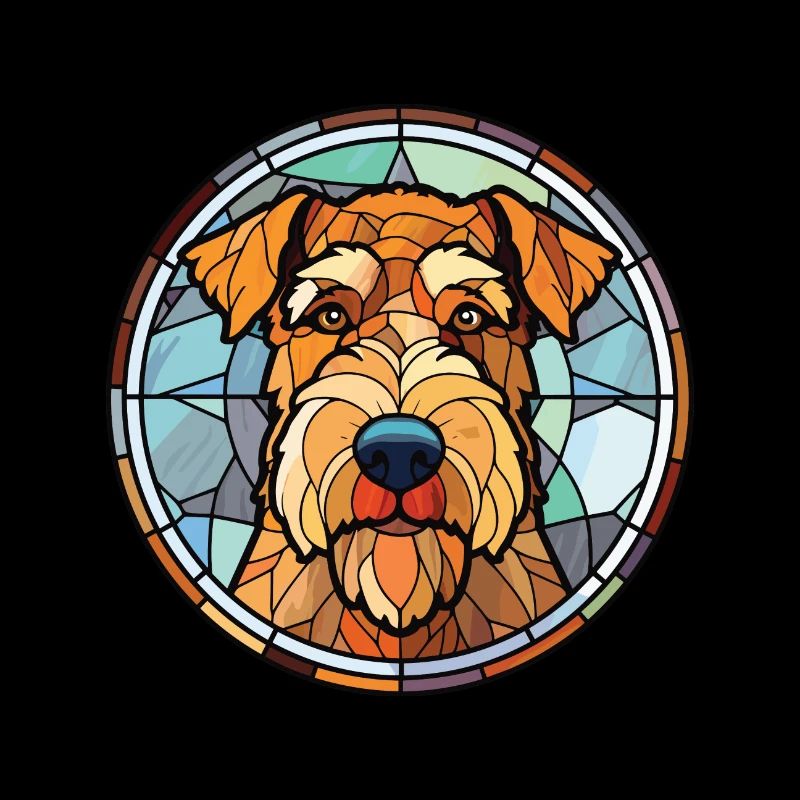 Welsh Terrier Hunderasse Aquarell Illustration