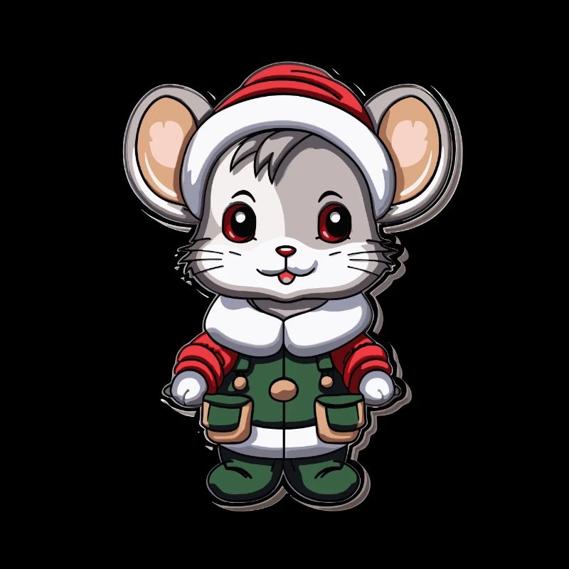 Maus Weihnachts Design - Kawaii Style