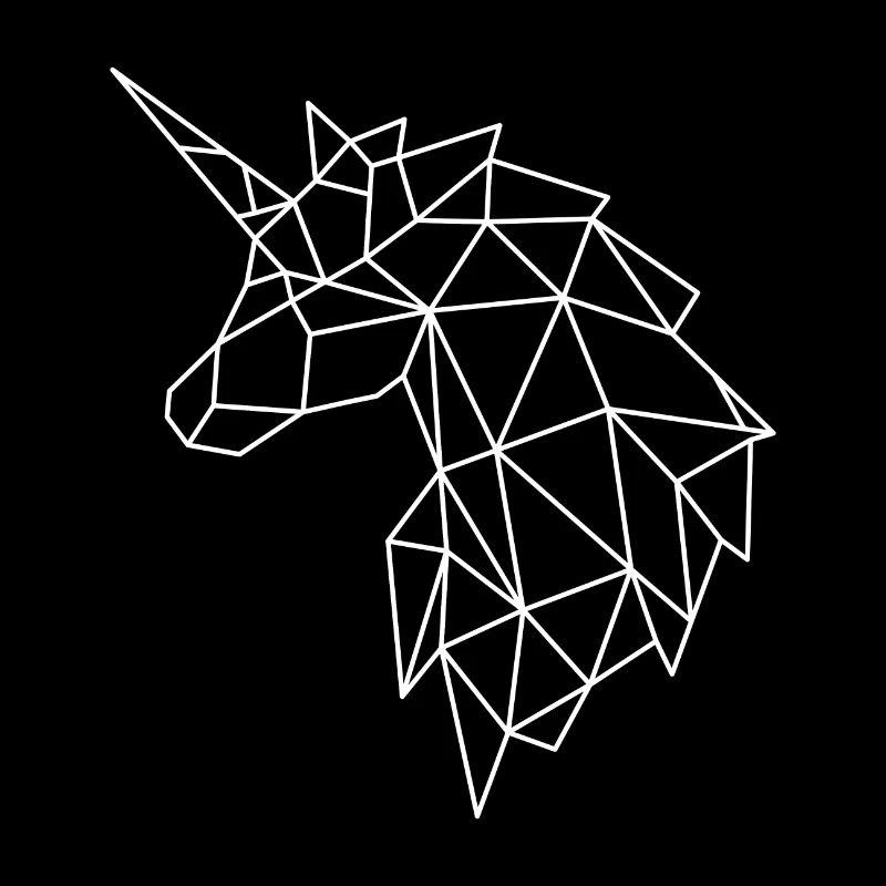 Geometrisches Einhorn im Polygon-Stil