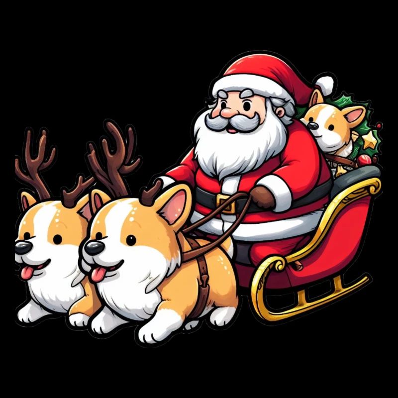 Der Weihnachtsmann und seine Corgis