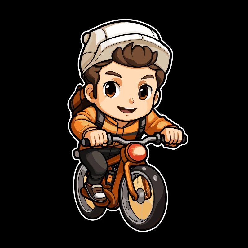 Design cycliste - Style Kawaii