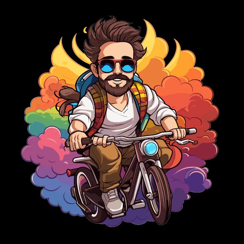 Design cycliste - Style Kawaii