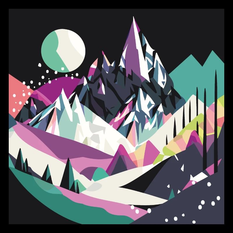 Abstract Mountain Background