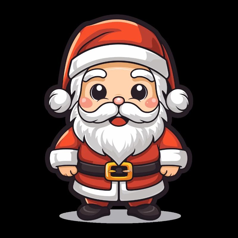 Design du Père Noël - Style Kawaii