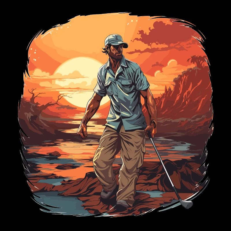 Golf Spieler - Illustration