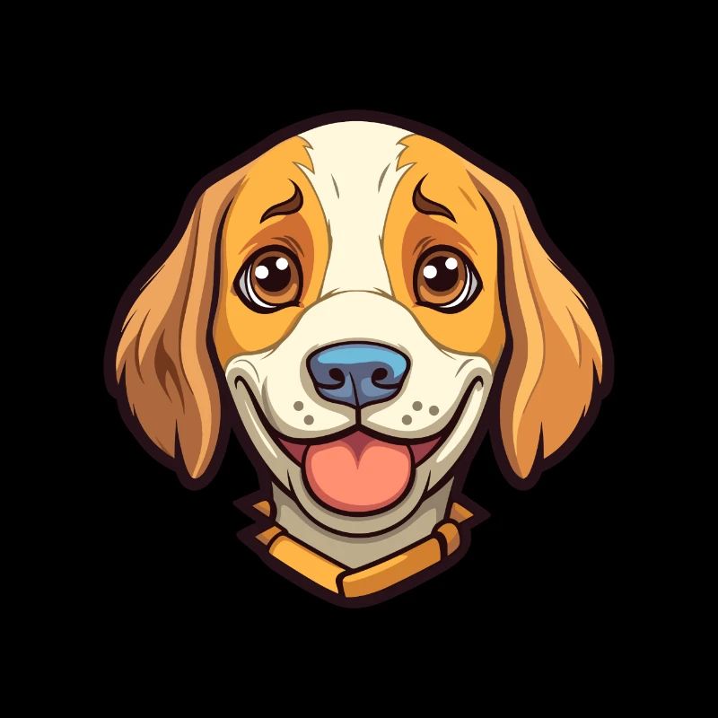 Billy Dog Breed Cartoon Kawaii Illustration