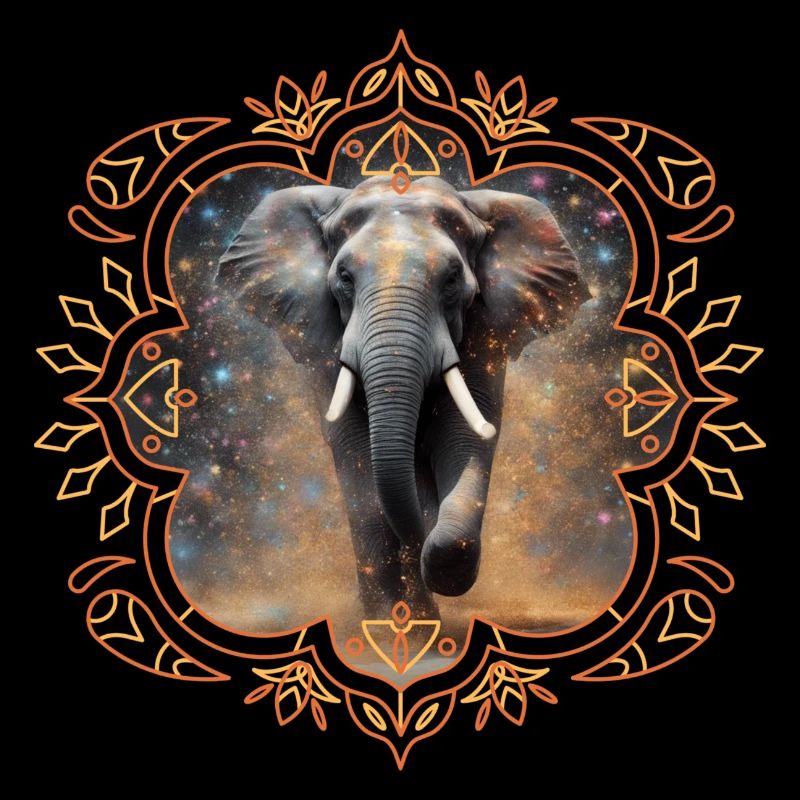 Elefant in Glitzerwolke