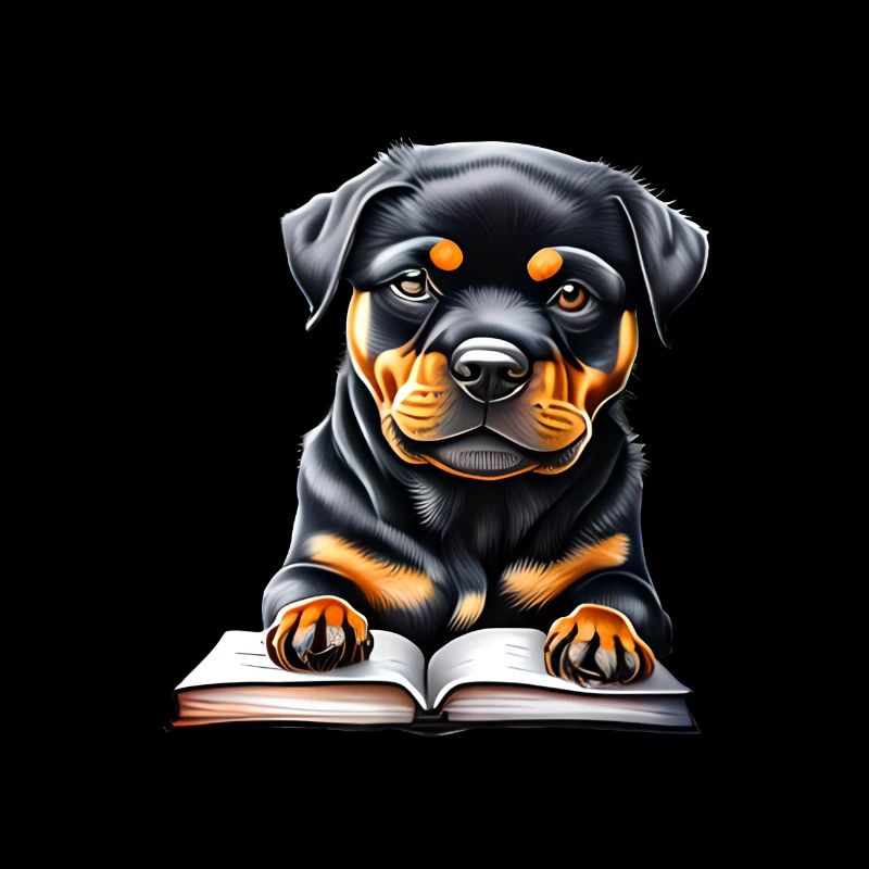 Rottweiler Hund Buch lesen Rottweilerwelpe Hunde