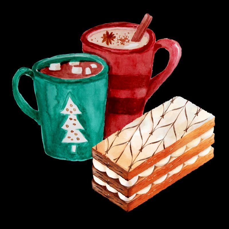 Illustration des desserts de Noël