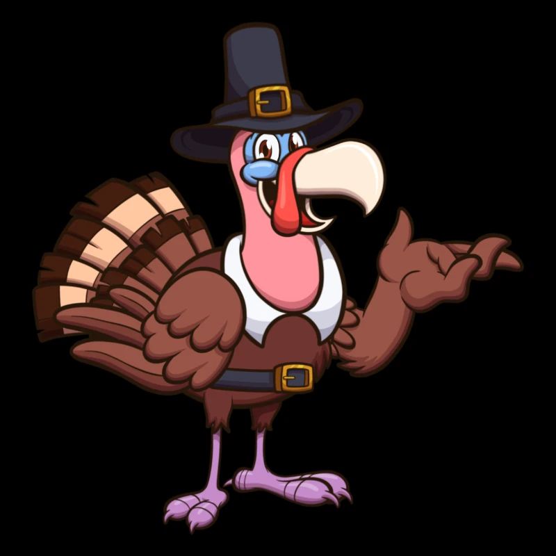 Mignon dessin animé Thanksgiving dinde