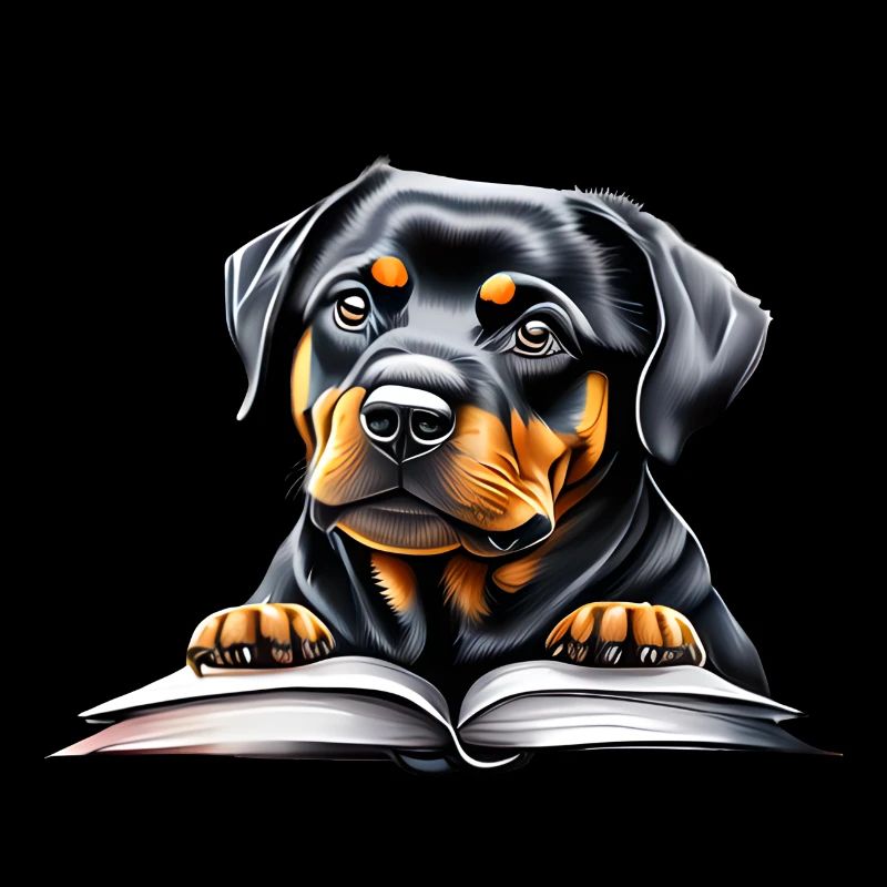 Rottweiler Hund Buch lesen Hunde Rottweilerwelpe