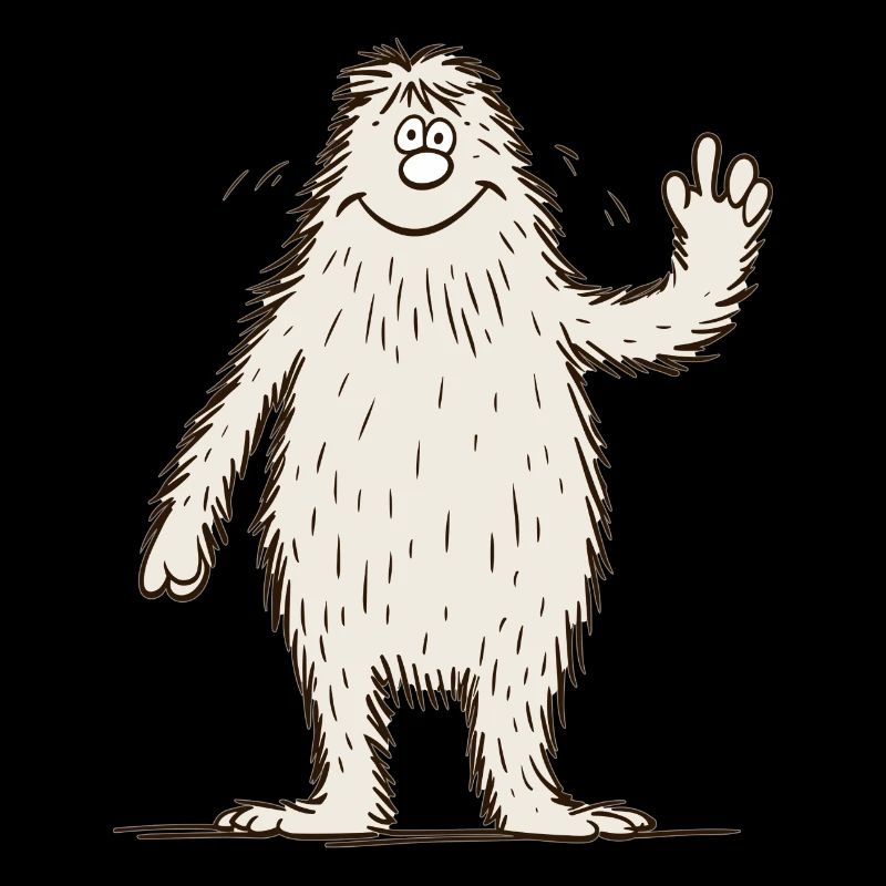 Bigfoot Sasquatch Yeti - comme dessin de bande dessinée