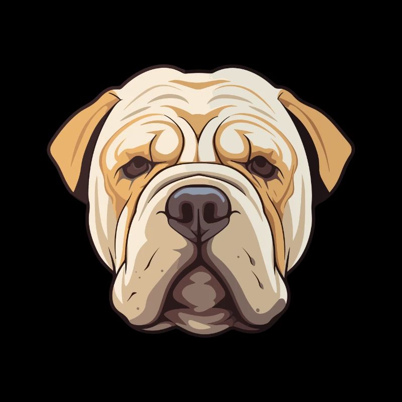 Shar Pei Hunderasse Cartoon Kawaii Illustration