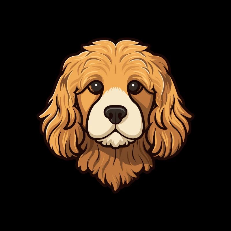 Cockapoo Hunderasse Cartoon Kawaii Illustration