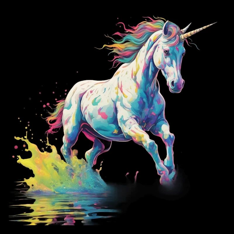 Einhorn in Farbpalette