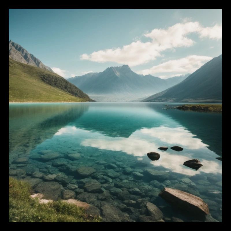 Bergpanorama mit See