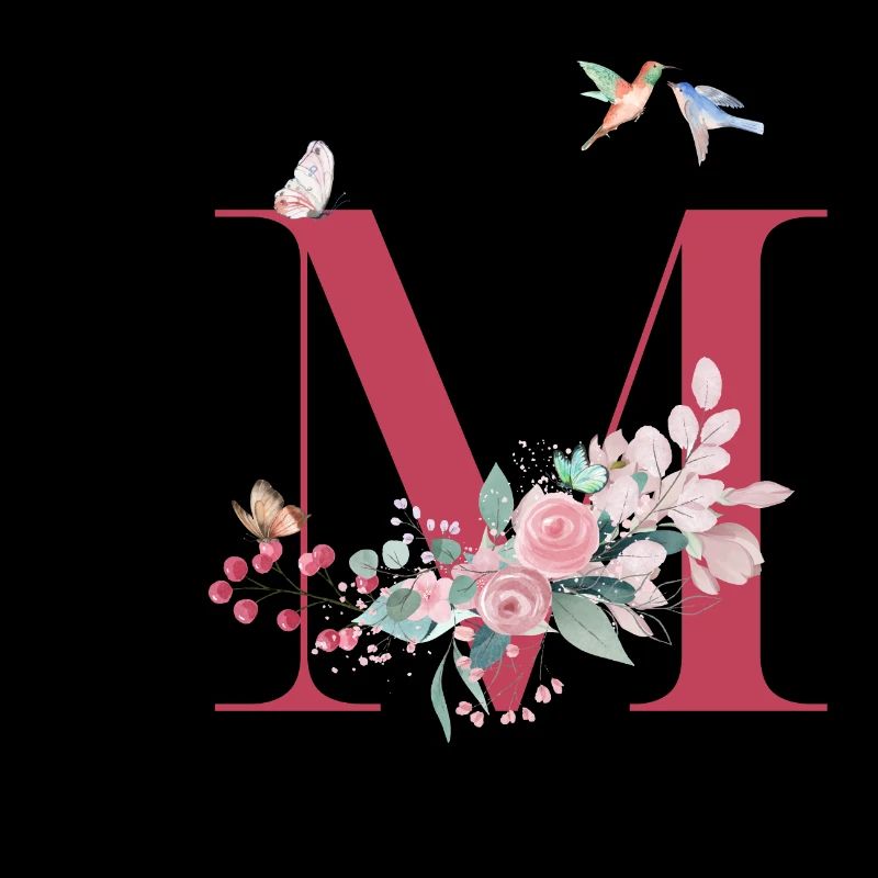 Buchstabe M Floral - Geschenkidee