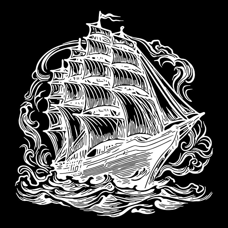 Old Cruise Ship Elegant Sailing Ship