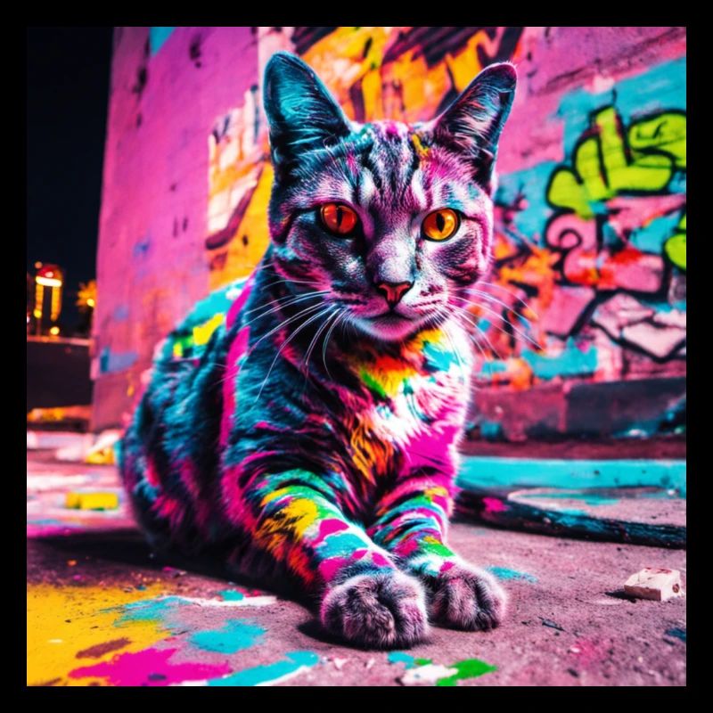 Katze Grafitti