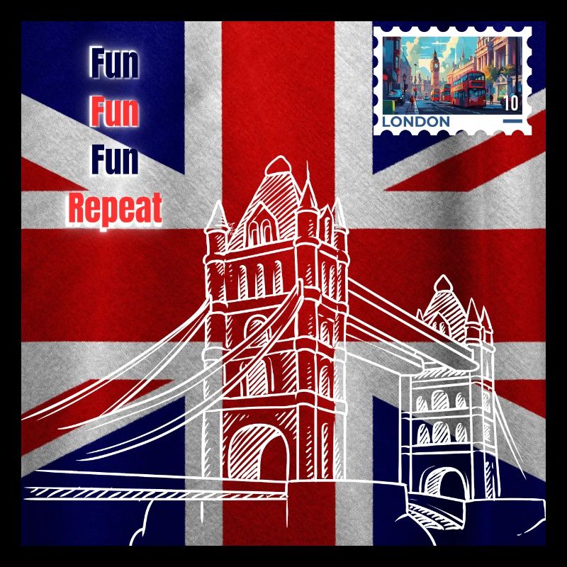 London Fun Postkarten-Design