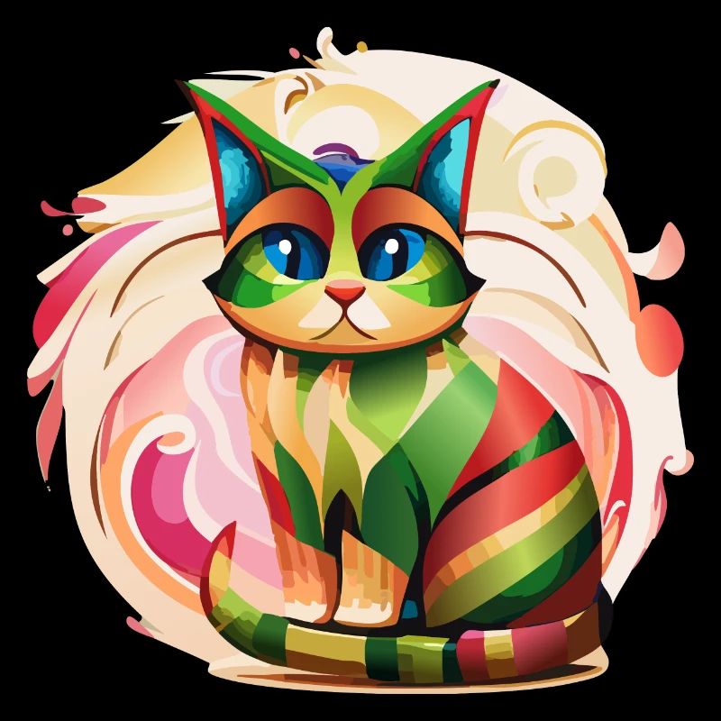 Color Burst Cat