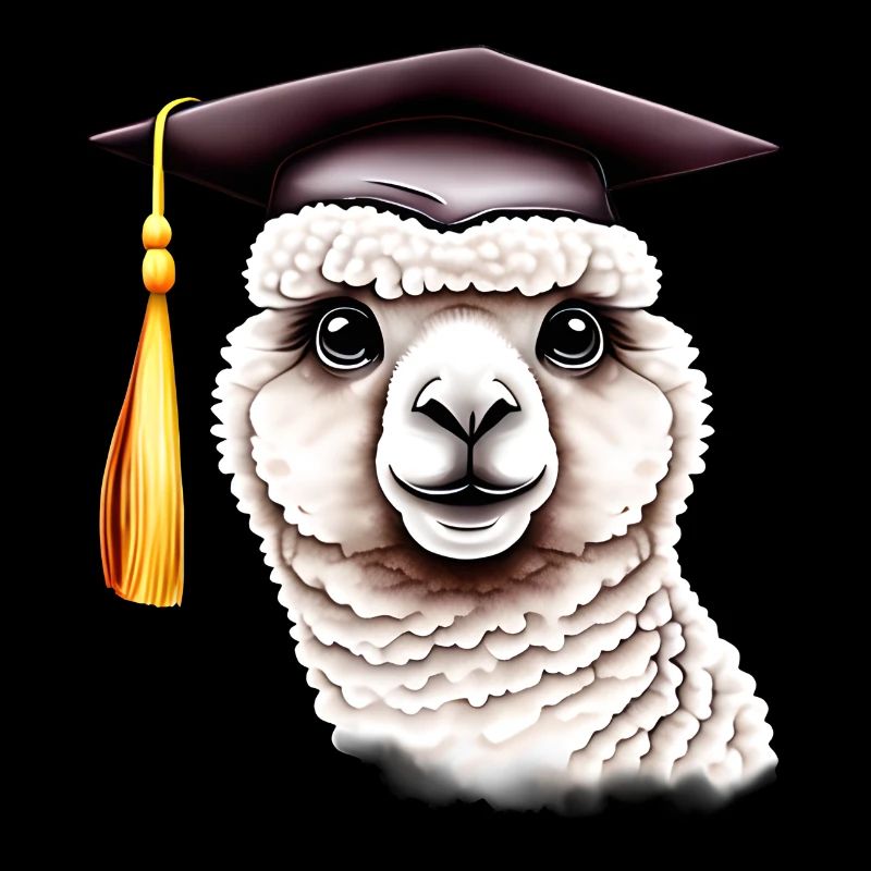 Bachelor Schulabschluss Absolvent Alpaka Studium