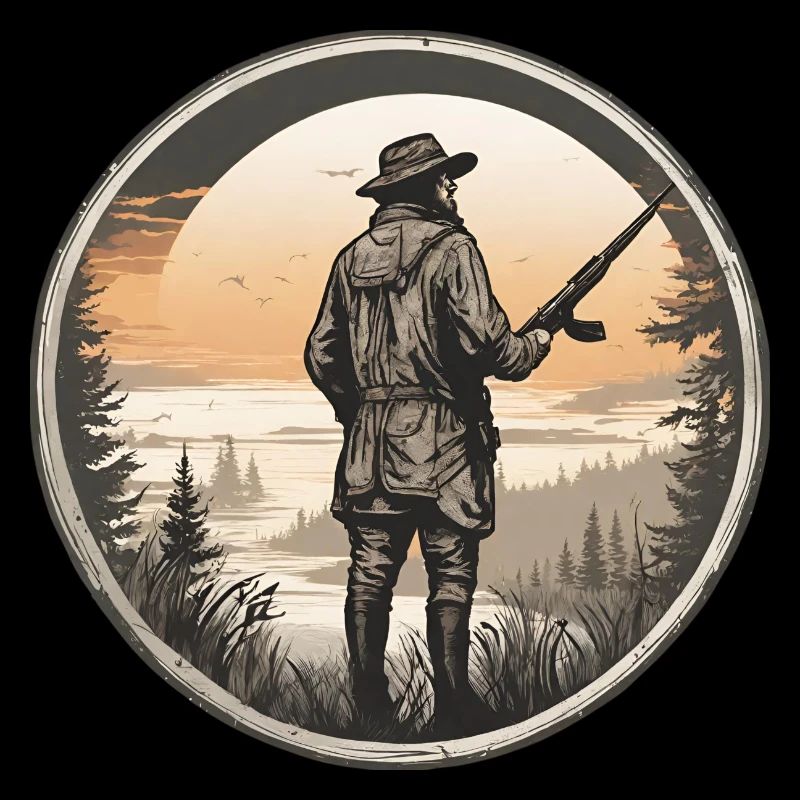 Forest Ranger Looking at the Valley