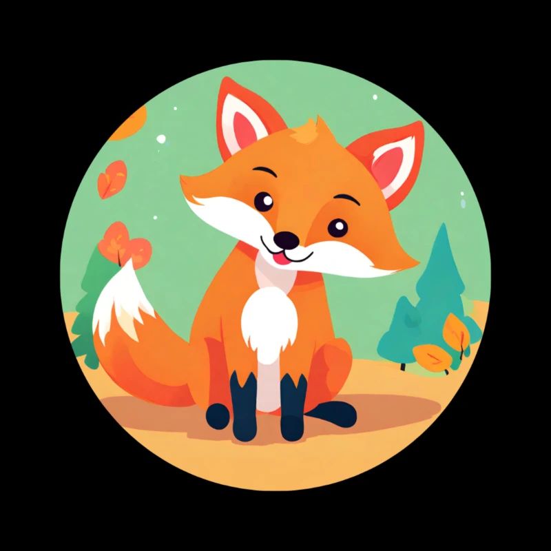 Fox in the autumn forest