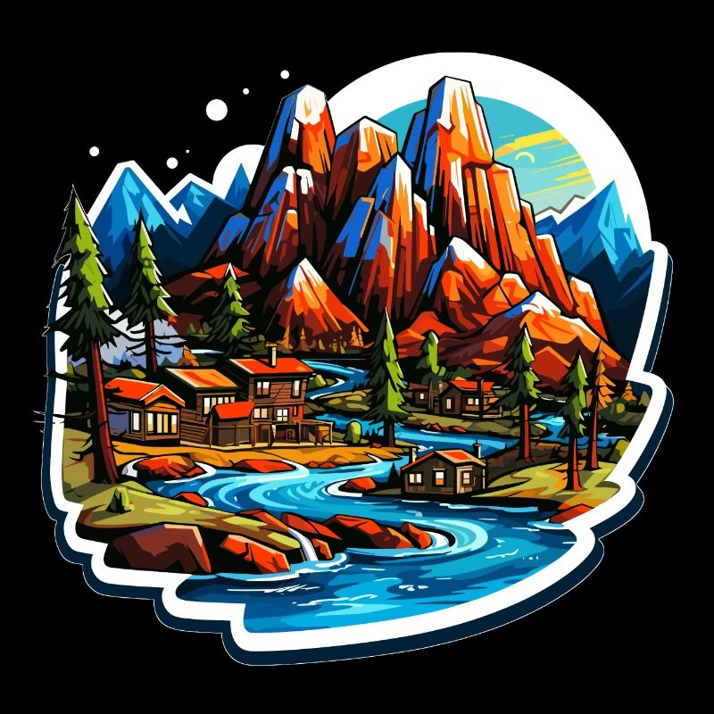 Landschaft - Illustration