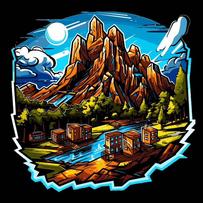 Landschaft - Illustration