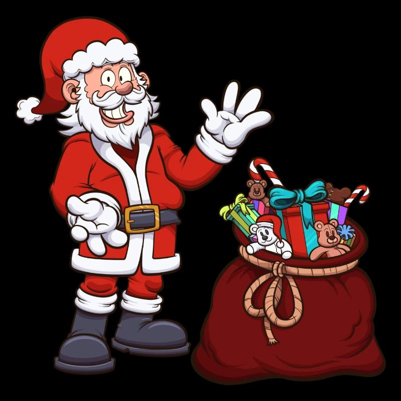 Weihnachtsmann mit Geschenktüte