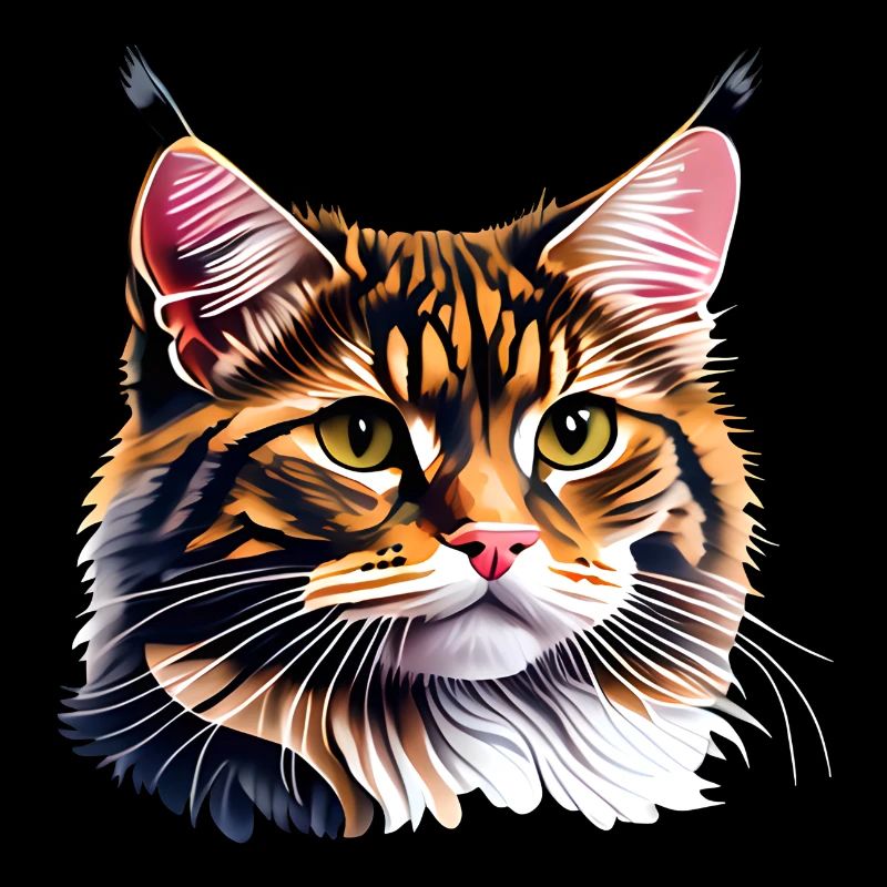 Maine Coon Cat Cat Chaton Chaton Chat Propriétaire