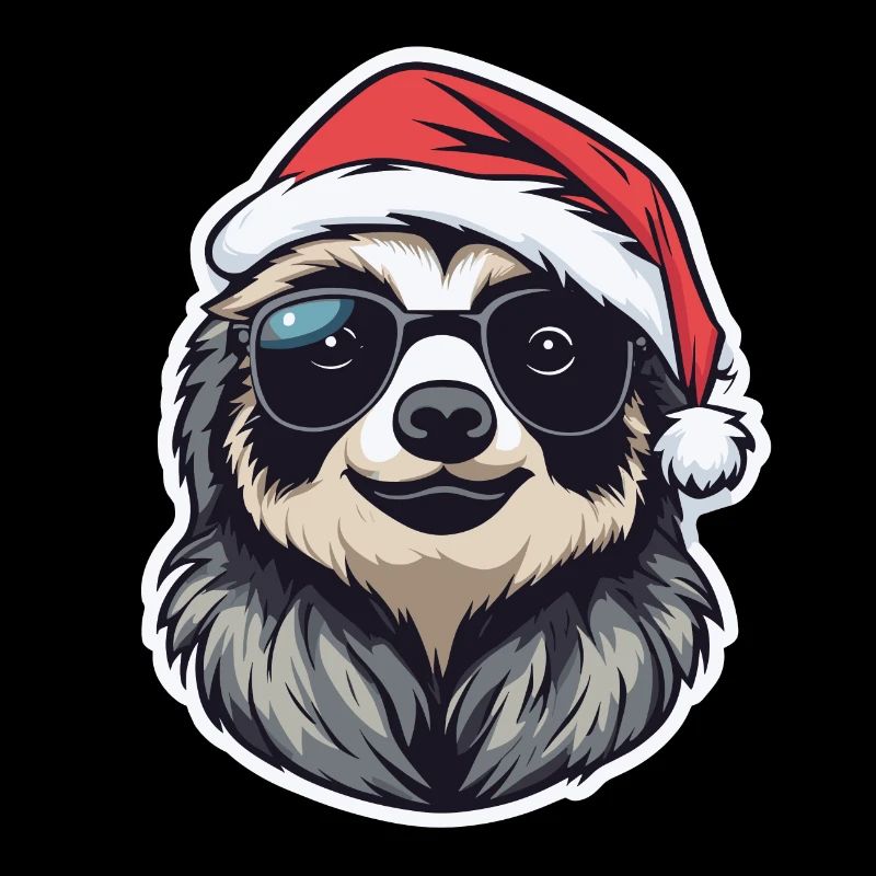 Sloth Christmas Drawing
