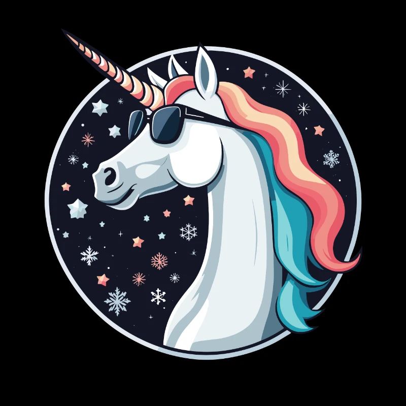 Dessin de Noël Licorne