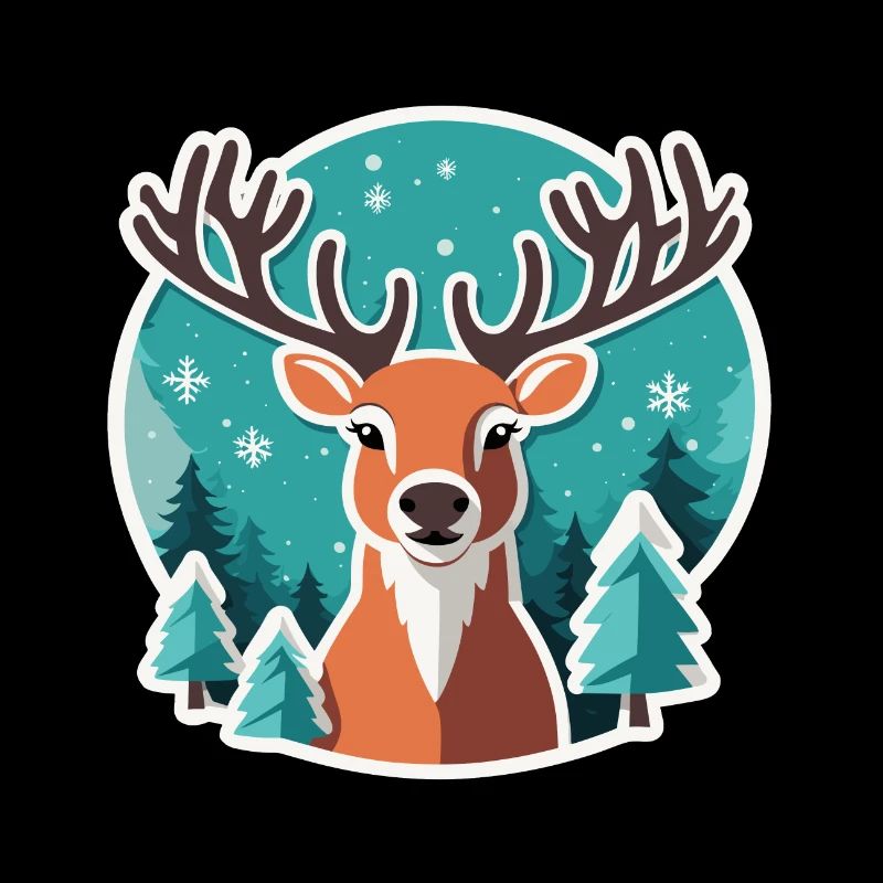 Reindeer Christmas Drawing