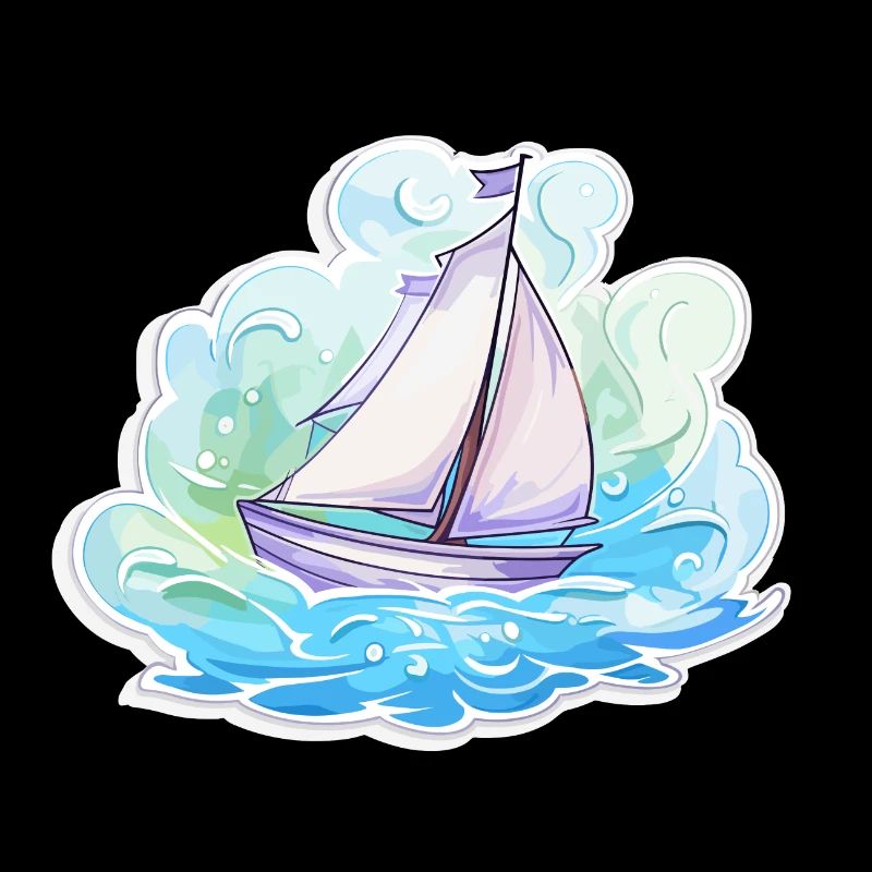 Segelboot - Illustration