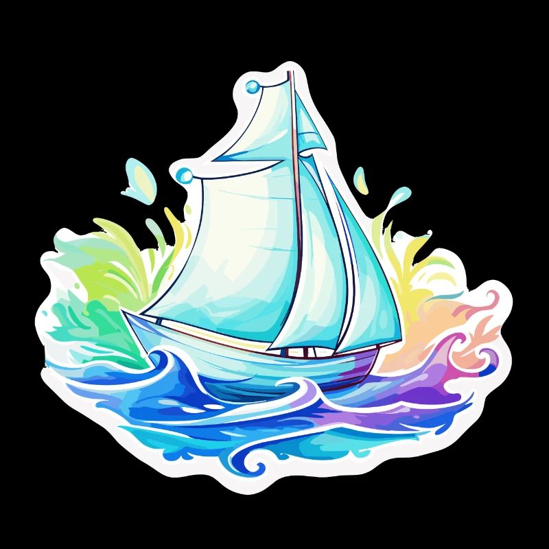 Segelboot - Illustration