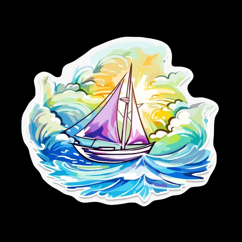 Segelboot - Illustration