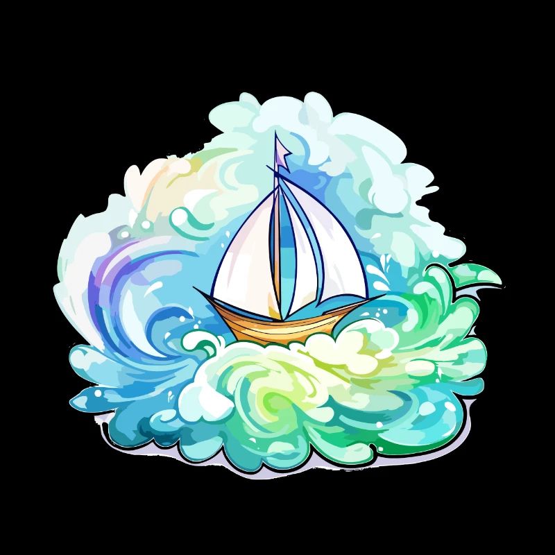 Segelboot - Illustration