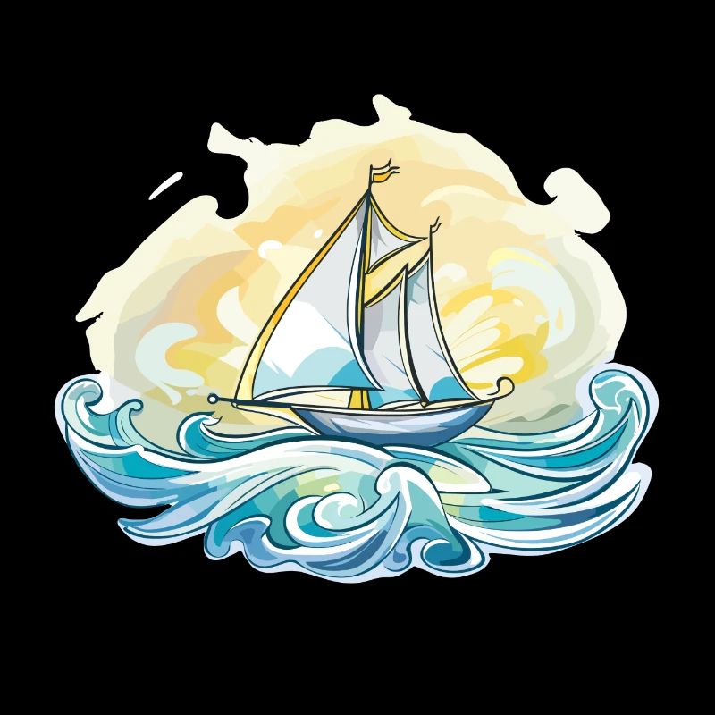 Segelboot - Illustration