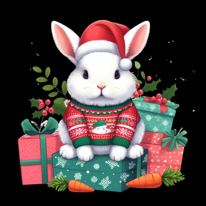 Cute Christmas Rabbit