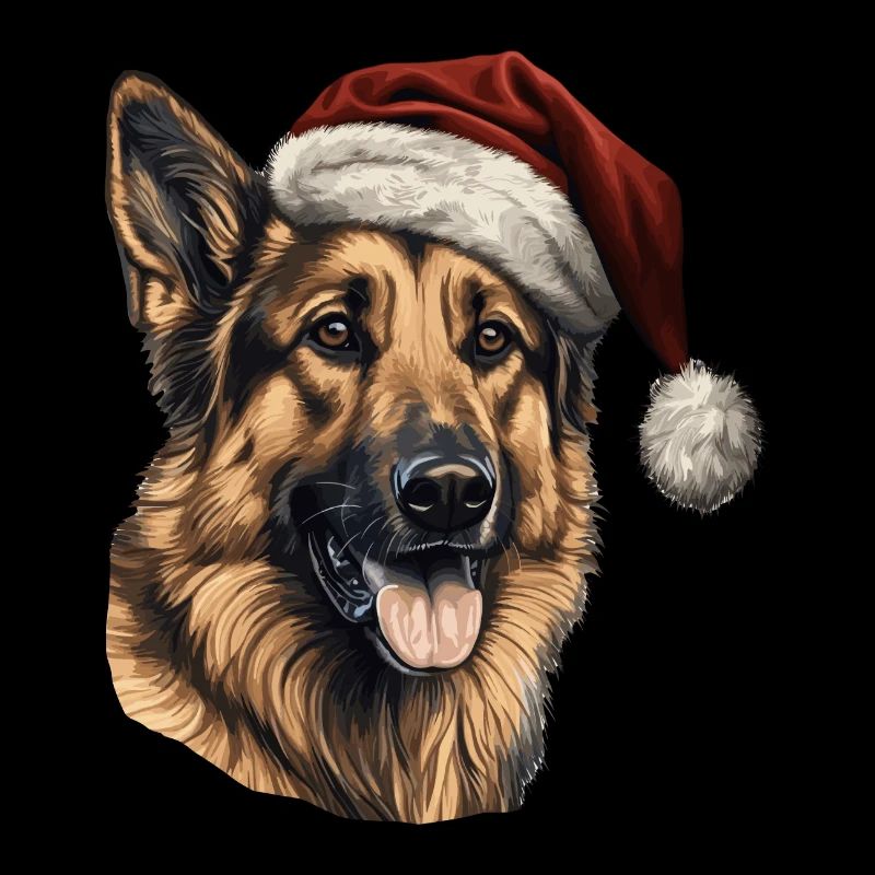 German Shepherd Merry Christmas
