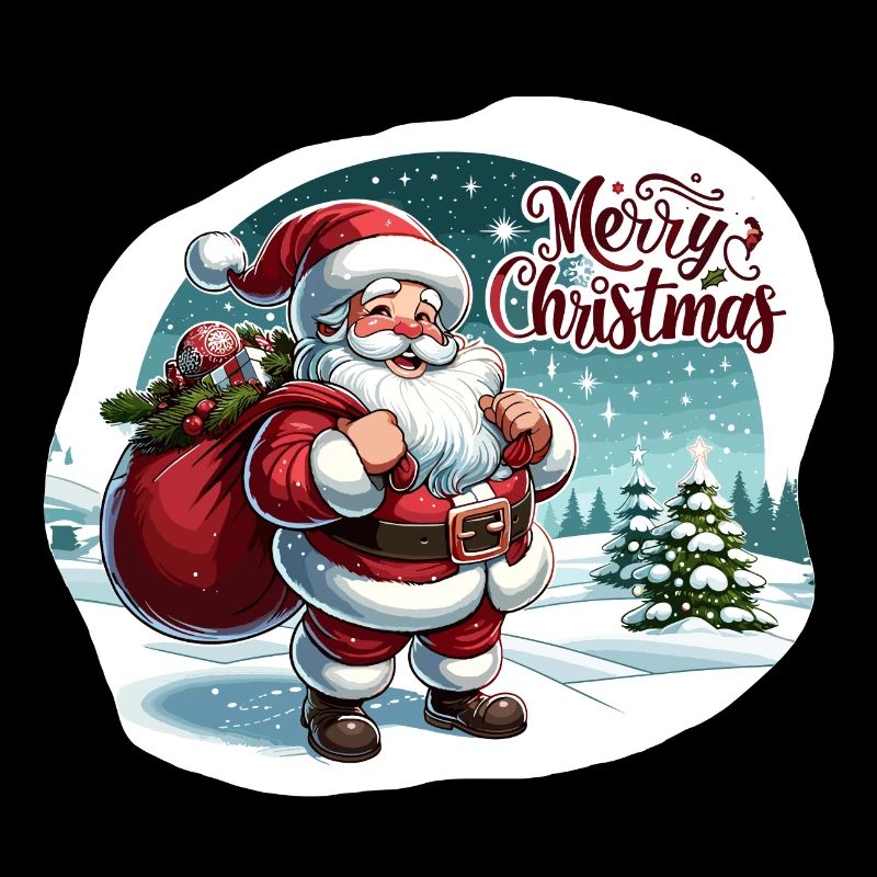 Merry Christmas - Santa Illustration