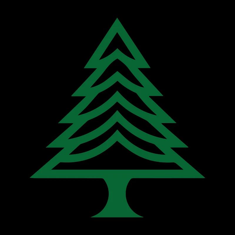 Arbre de Noël emblème de sapin vert propre