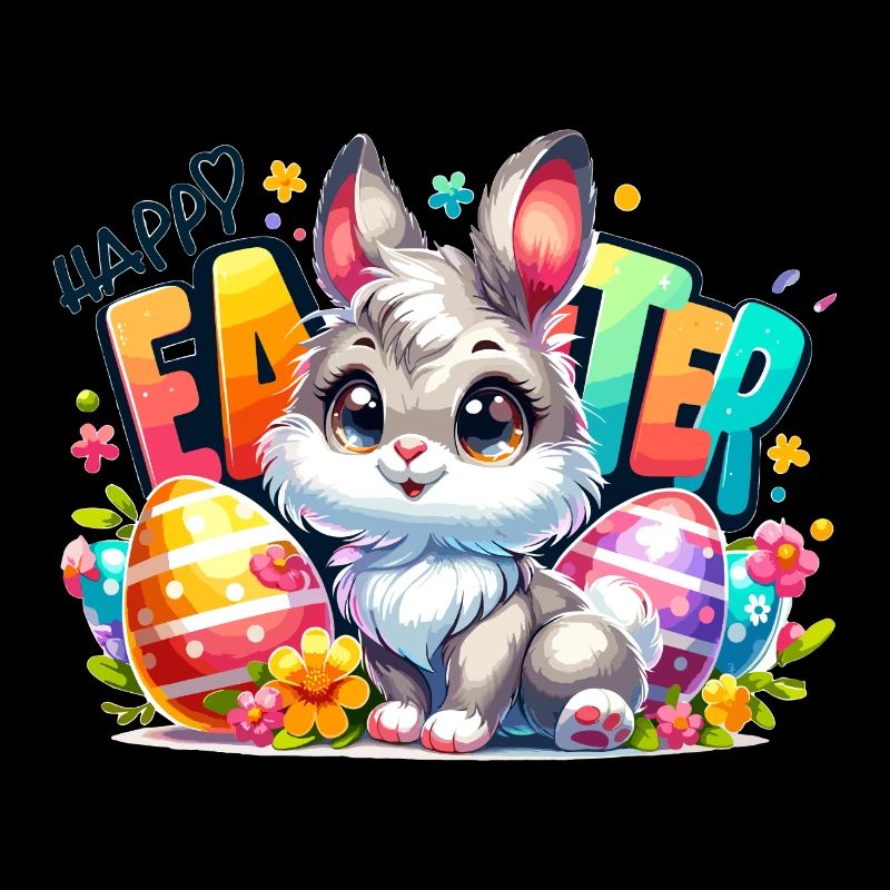 Happy Easter - Easter Bunny Illustration