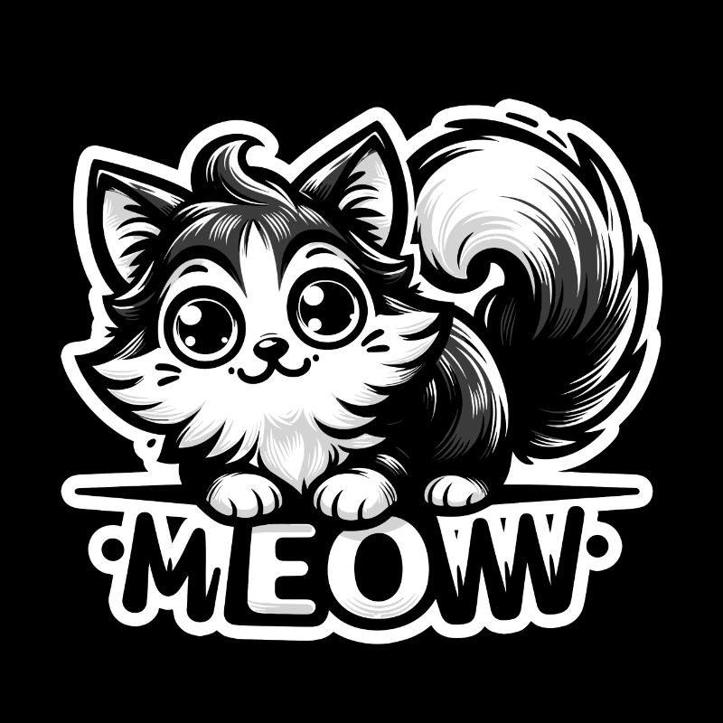 Meow - Cat Illustration